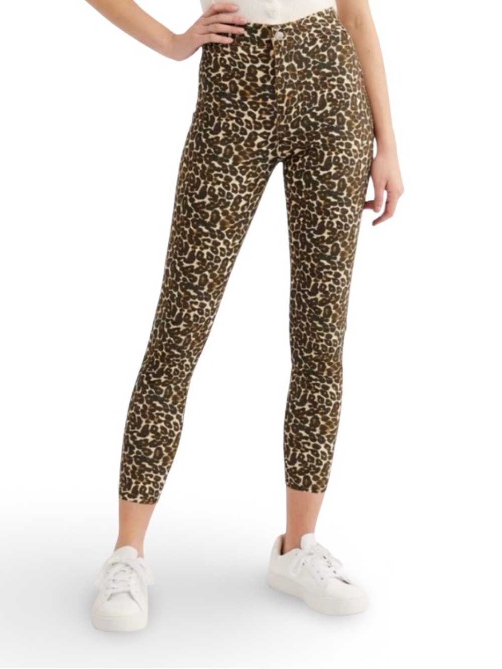 Free People We The Free Leopard Skinny Pants 25 NEW